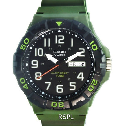 Casio Analog Army Green Resin Band Quartz MRW-210H-3A MRW210H-3 100M herreur