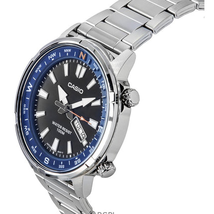 Casio Standard Analog Rustfrit Stål Sort Urskive Quartz MTD-130D-1A2V 100M herreur