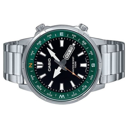 Casio Standard Analog Rustfrit Stål Sort Urskive Quartz MTD-130D-1A3V 100M herreur