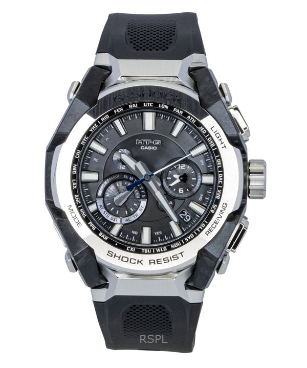 Casio G-Shock MT-G harpiksrem smartphone link analog sort urskive solcelle MTG-B4000-1A 200M herreur