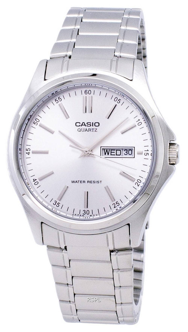 Casio Enticer kvarts Analog sølv urskive MTP-1239D-7ADF MTP-1239D-7A Herreur