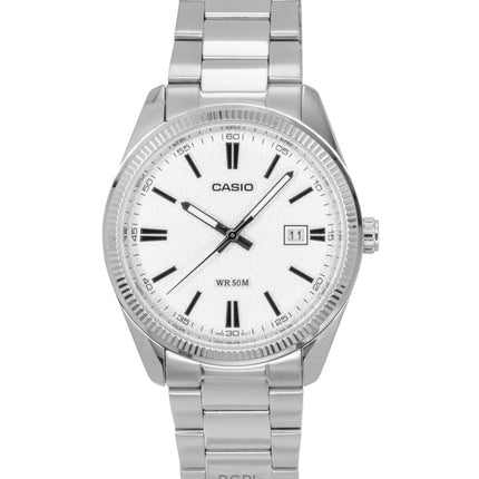 Casio Standard Analog Rustfrit Stål Hvid Skive Quartz MTP-1302DA-7AV Unisex Ur