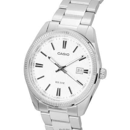 Casio Standard Analog Rustfrit Stål Hvid Skive Quartz MTP-1302DA-7AV Unisex Ur