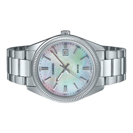 Casio Standard Analog Ion Belagt Rustfrit Stål Mother Of Pearl Quartz MTP-1302DS-7AV herreur