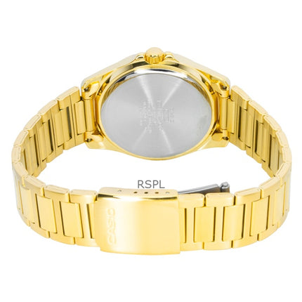 Casio Standard Analog Guldtonet Rustfrit Stål Sort Skive Quartz MTP-1370G-1AV Herreur