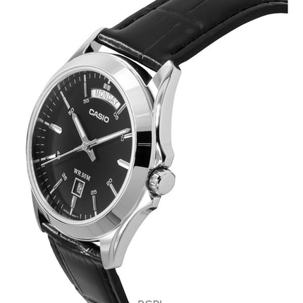 Casio Analog sort urskive MTP-1370L-1AVDF MTP-1370L-1AV Herreur