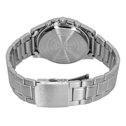 Casio Enticer analog rustfrit stål sølv urskive kvarts MTP-1375D-7A2V herreur