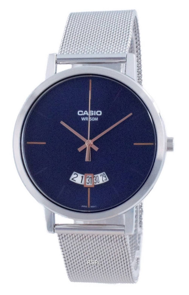 Casio klassisk rustfrit stÃ¥lnet Quartz MTP-B100M-2E MTPB100M-2E Herreur