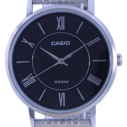 Casio Analog Black Dial Rustfrit StÃ¥l Kvarts MTP-B110D-1A MTPB110D-1 Herreur