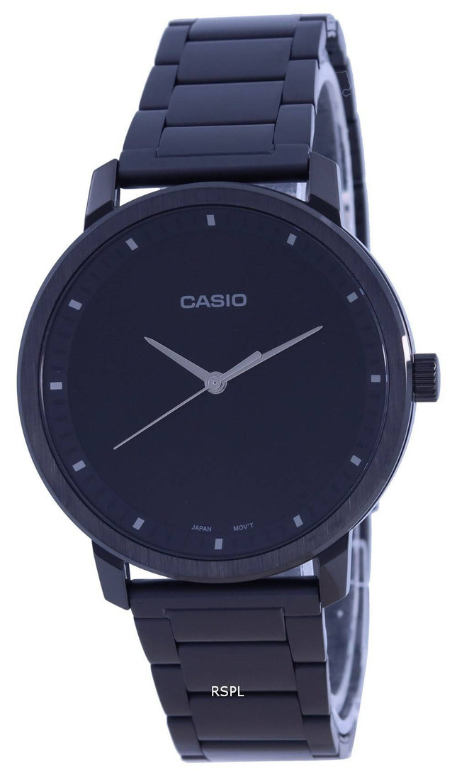 Casio Analog sort skive i rustfrit stÃ¥l MTP-B115B-1E MTPB115B-1 herreur