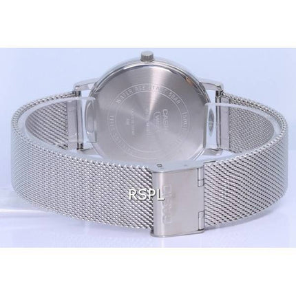 Casio Analog Rustfrit Stål Mesh Sølv Urskive Quartz MTP-B120M-7A MTPB120M-7 Herreur
