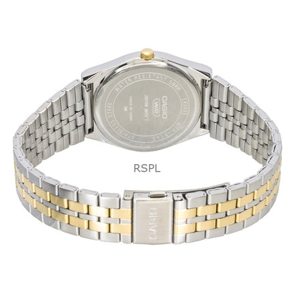 Casio analog tofarvet rustfrit stål sort urskive quartz MTP-B145SG-1AV herreur