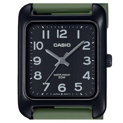 Casio Standard Analog Grøn Resin Rem Black Dial Quartz MTP-B175-3BV herreur