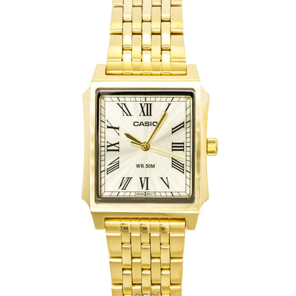 Casio analog rustfrit stål guld urskive quartz MTP-B190G-9BV herreur