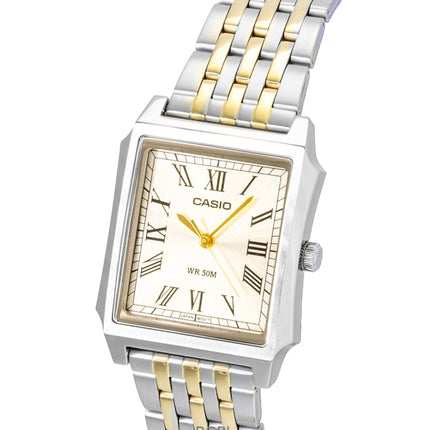 Casio analog rustfrit stål guld urskive quartz MTP-B190SG-9BV herreur