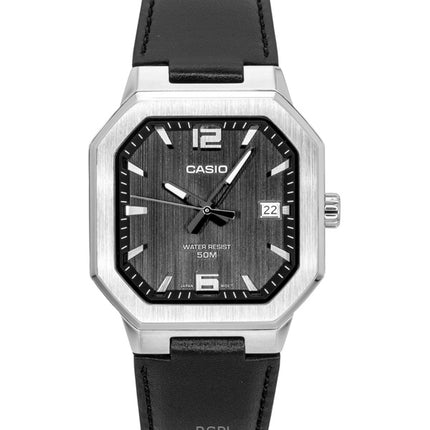 Casio analog læderrem sort urskive quartz MTP-B195L-1AV herreur