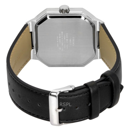 Casio analog læderrem sort urskive quartz MTP-B195L-1AV herreur