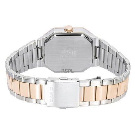 Casio analog tofarvet rustfrit stål sort urskive quartz MTP-B195RG-2AV herreur