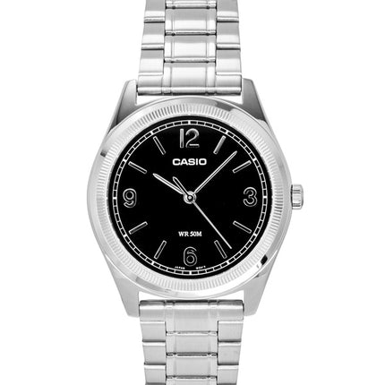 Casio Standard Analog Rustfrit Stål Sort Skive Quartz MTP-B210D-1AV Herreur