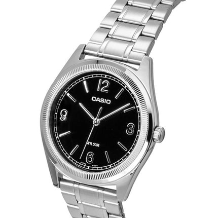 Casio Standard Analog Rustfrit Stål Sort Skive Quartz MTP-B210D-1AV Herreur