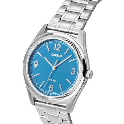 Casio Standard Analog Rustfrit Stål Blågrøn Urskive Quartz MTP-B210D-2A1V Herreur