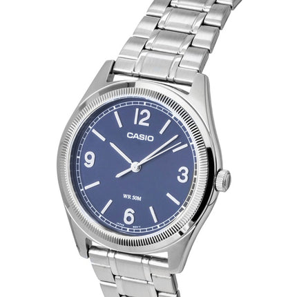 Casio Standard Analog Rustfrit Stål Marineblå Skive Quartz MTP-B210D-2A2V Herreur
