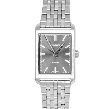 Casio analog rustfrit stål grå urskive quartz MTP-B215D-8AV herreur