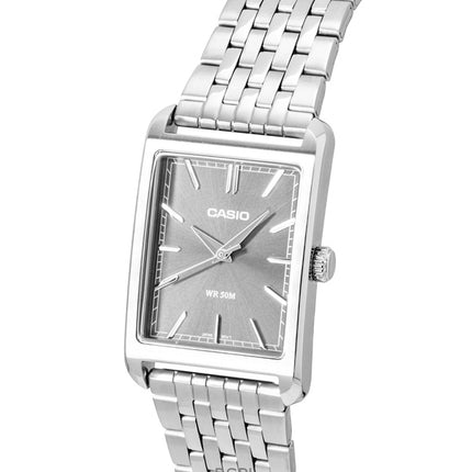 Casio analog rustfrit stål grå urskive quartz MTP-B215D-8AV herreur