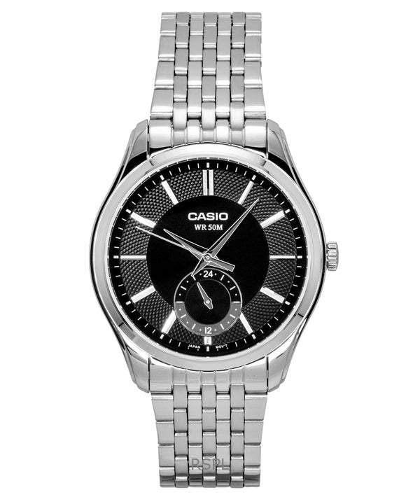 Casio analog rustfrit stål sort urskive kvarts MTP-B315D-1AV herreur