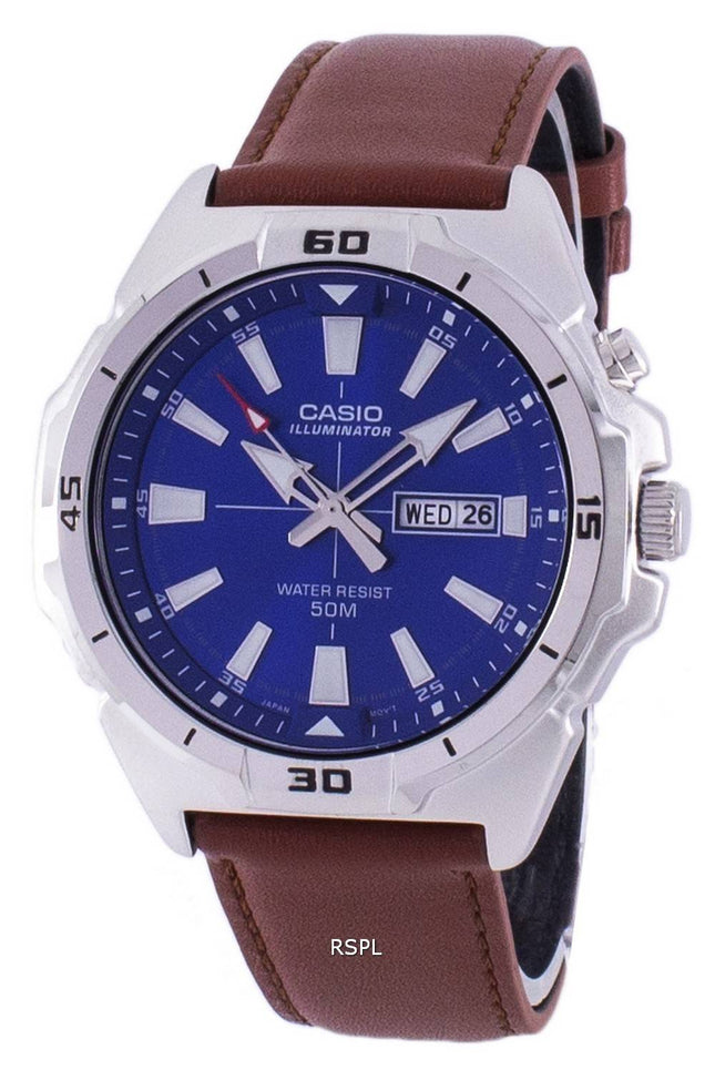 Casio Illuminator Analog Quartz MTP-E203L-2AV MTPE203L-2AV Herreur