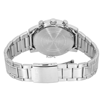 Casio analog kronograf rustfrit stål blå urskive kvarts MTP-E510D-2A2V herreur