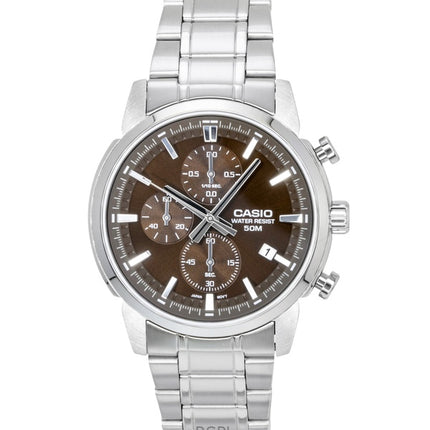 Casio Kronograf Analog Rustfrit Stål Brun Skive Quartz MTP-E510D-5AV Herreur
