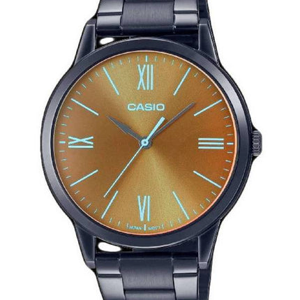 Casio Analog Rustfri Stål Brun Urskive Quartz MTP-E600B-1B MTPE600B-1 Herreur