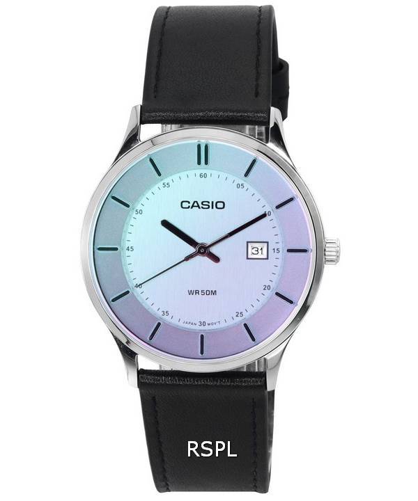 Casio Standard Analog Læderrem Flerfarvet Urskive Quartz MTP-E605L-7E MTPE605L-7E Herreur