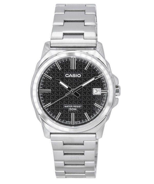Casio Standard Analog Rustfrit Stål Sort Urskive Quartz MTP-E720D-1A herreur