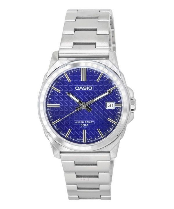 Casio Standard Analog rustfrit stål Blue Dial Quartz MTP-E720D-2A herreur