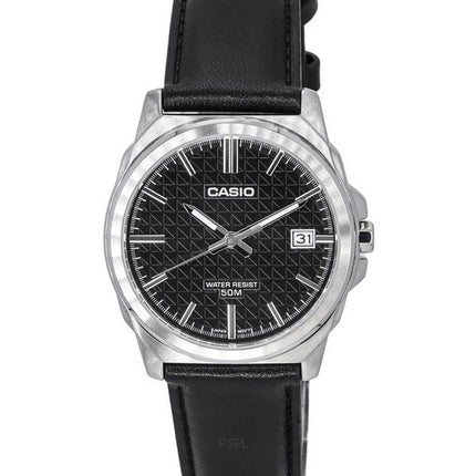 Casio Standard Analog Læderrem Black Dial Quartz MTP-E720L-1A herreur