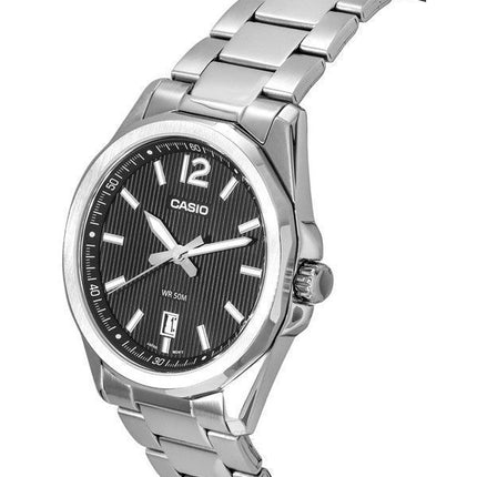 Casio Standard Analog Rustfrit Stål Sort Urskive Quartz MTP-E725D-1A herreur