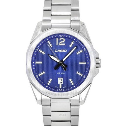 Casio Standard Analog rustfrit stål Blue Dial Quartz MTP-E725D-2A herreur