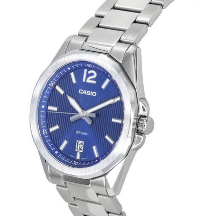 Casio Standard Analog rustfrit stål Blue Dial Quartz MTP-E725D-2A herreur