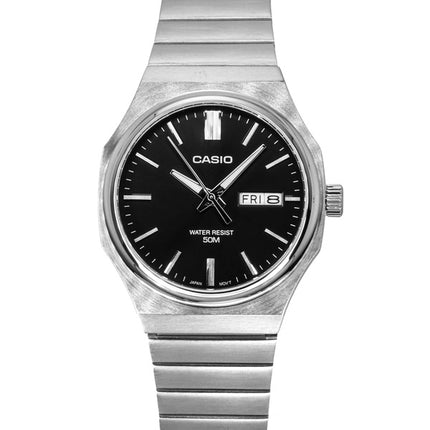 Casio Standard Analog Rustfrit Stål Sort Urskive Quartz MTP-E735D-1AV herreur