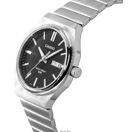 Casio Standard Analog Rustfrit Stål Sort Urskive Quartz MTP-E735D-1AV herreur