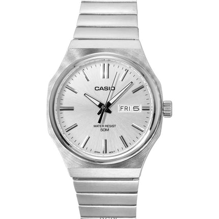 Casio Standard Analog Rustfrit Stål Sølv Skive Quartz MTP-E735D-7AV Herreur