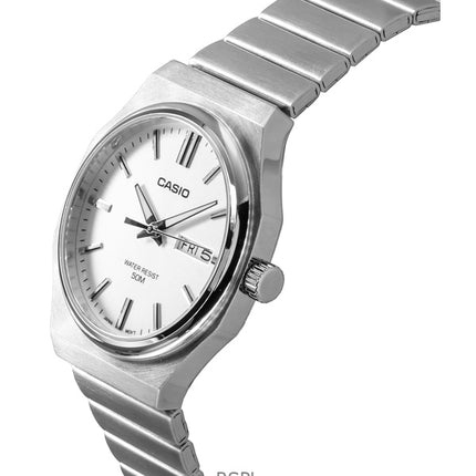 Casio Standard Analog Rustfrit Stål Sølv Skive Quartz MTP-E735D-7AV Herreur