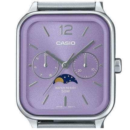 Casio Standard Analog Månefase Rustfrit Stål Lilla Urskive Quartz MTP-M305D-6AV herreur