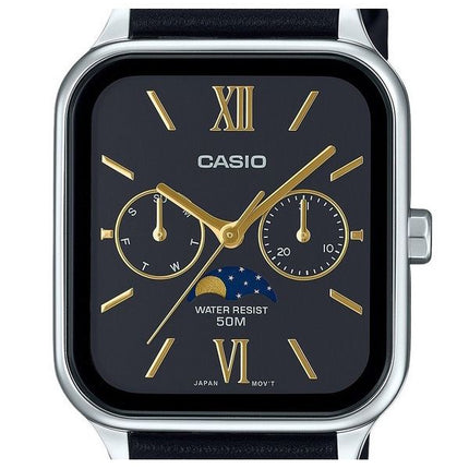 Casio Standard Analog Læderrem Sort Urskive Quartz MTP-M305L-1A2V herreur
