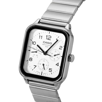 Casio Standard Analog Rustfrit Stål Hvid Skive Quartz MTP-M306D-7AV Herreur