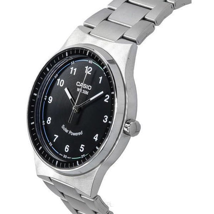 Casio Standard Analog Rustfrit Stål Sort Skive Solar Powered MTP-RS105D-1B Herreur