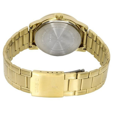 Casio Analog Gold Tone Rustfrit Stål Sort Urskive Quartz MTP-V002G-1B Herreur