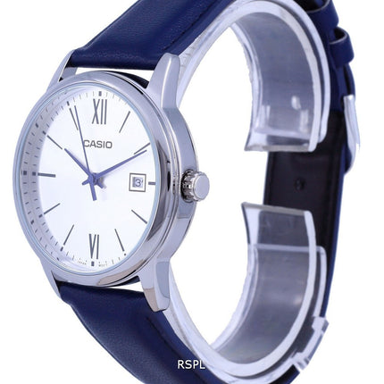 Casio SÃ¸lv urskive Rustfrit stÃ¥l Analog kvarts MTP-V002L-2B3 MTPV002L-2 Herreur